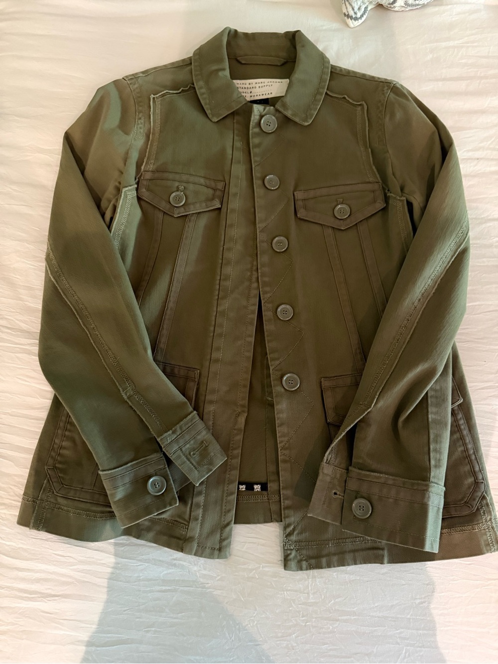 Women’s Marc Jacob’s Military-Style Olive Green Field Jacket